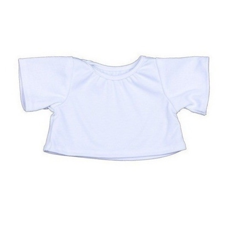 Teddy Mountain White Tee Shirt Fits 8"-10" Stuffed Animals Bears Custom Print